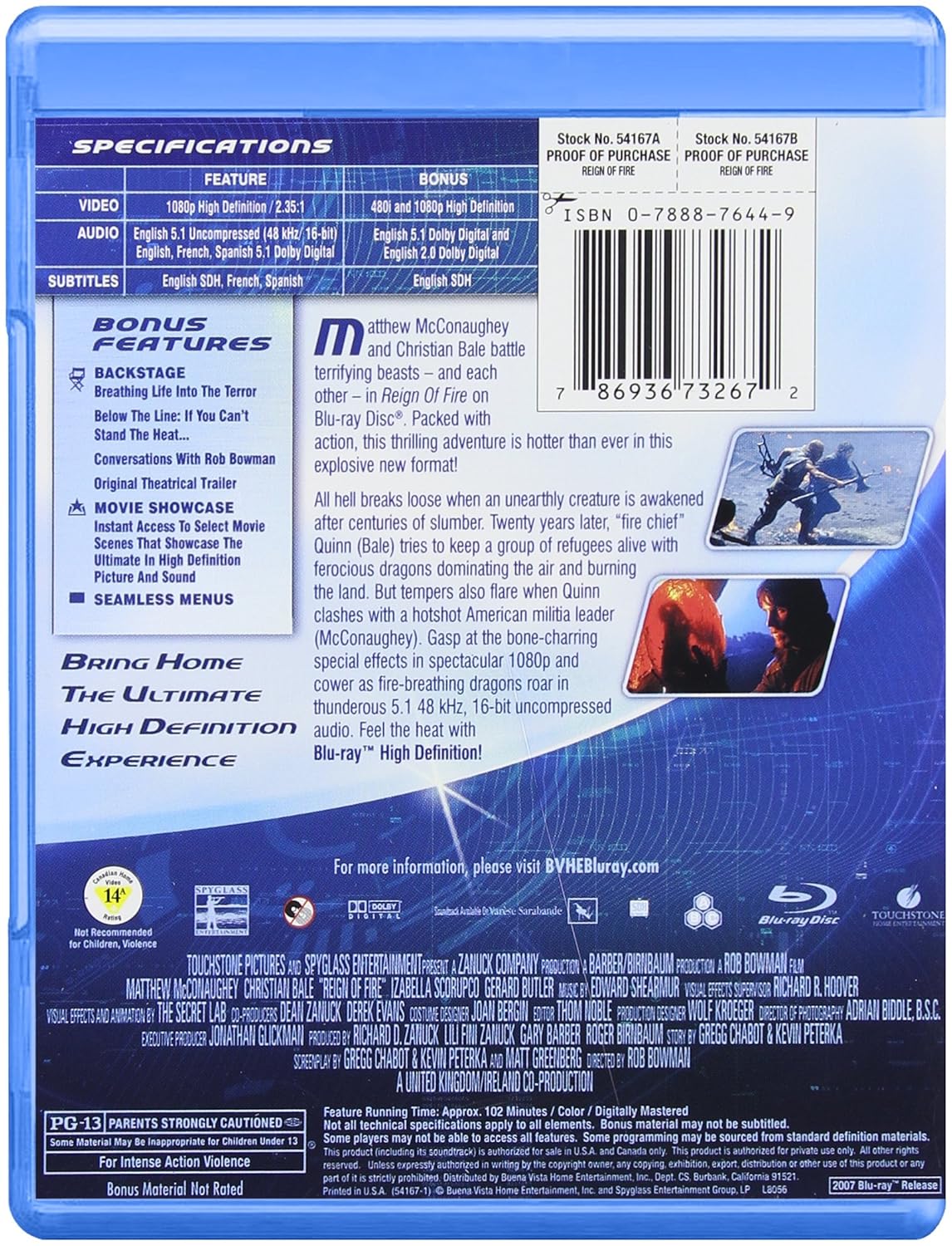 Reign of Fire [Blu-ray]