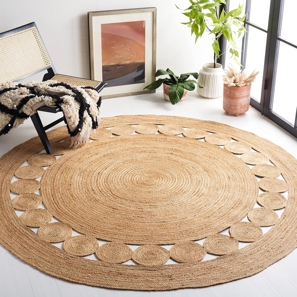 Alfombra de fibra natural SAFAVIEH, hecha a mano, modelo NF364A