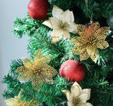 Flores Poinsettias Artificiales Ilauke 24Pcs 6 con Clips
