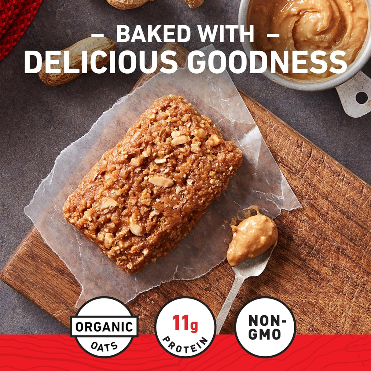 Barra de proteína Clif Bar crunch de mantequilla de maní orgánica (15)