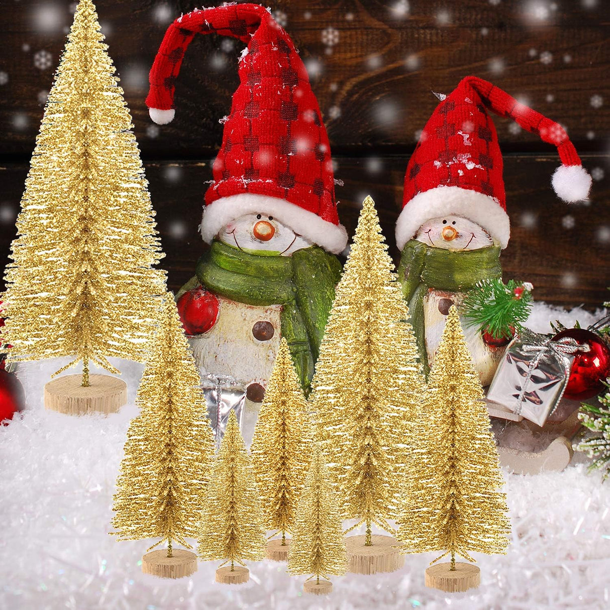 Mini Árboles de Navidad KUUQA 48 Pcs para Decoración DIY