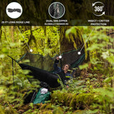Hamaca de Camping con Red Antiinsectos y Lona Impermeable
