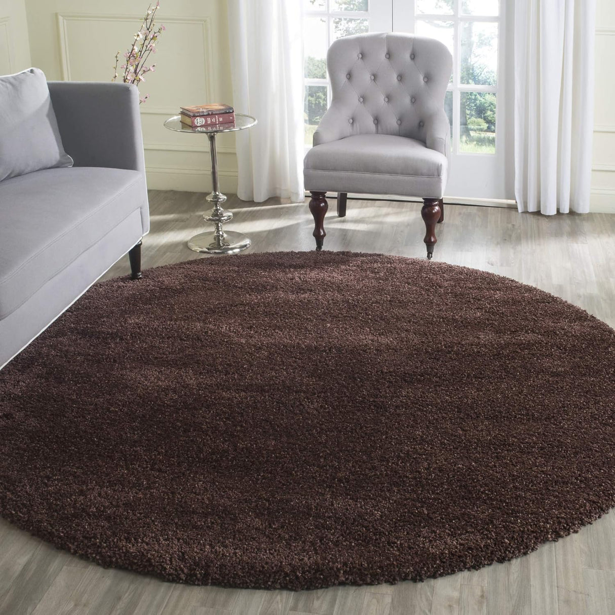 Alfombra Redonda 7' de SAFAVIEH, Colección Milan, 2 Grosor, SG180