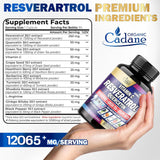 Suplemento de resveratrol de 12065 mg 90 cápsulas de 3 meses