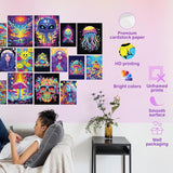 Pósteres para decoración de habitación, estilo hippie psicodélico