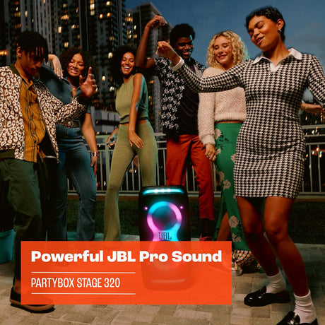 Altavoz Portátil JBL PartyBox Stage 320 - Sonido Pro y Luz