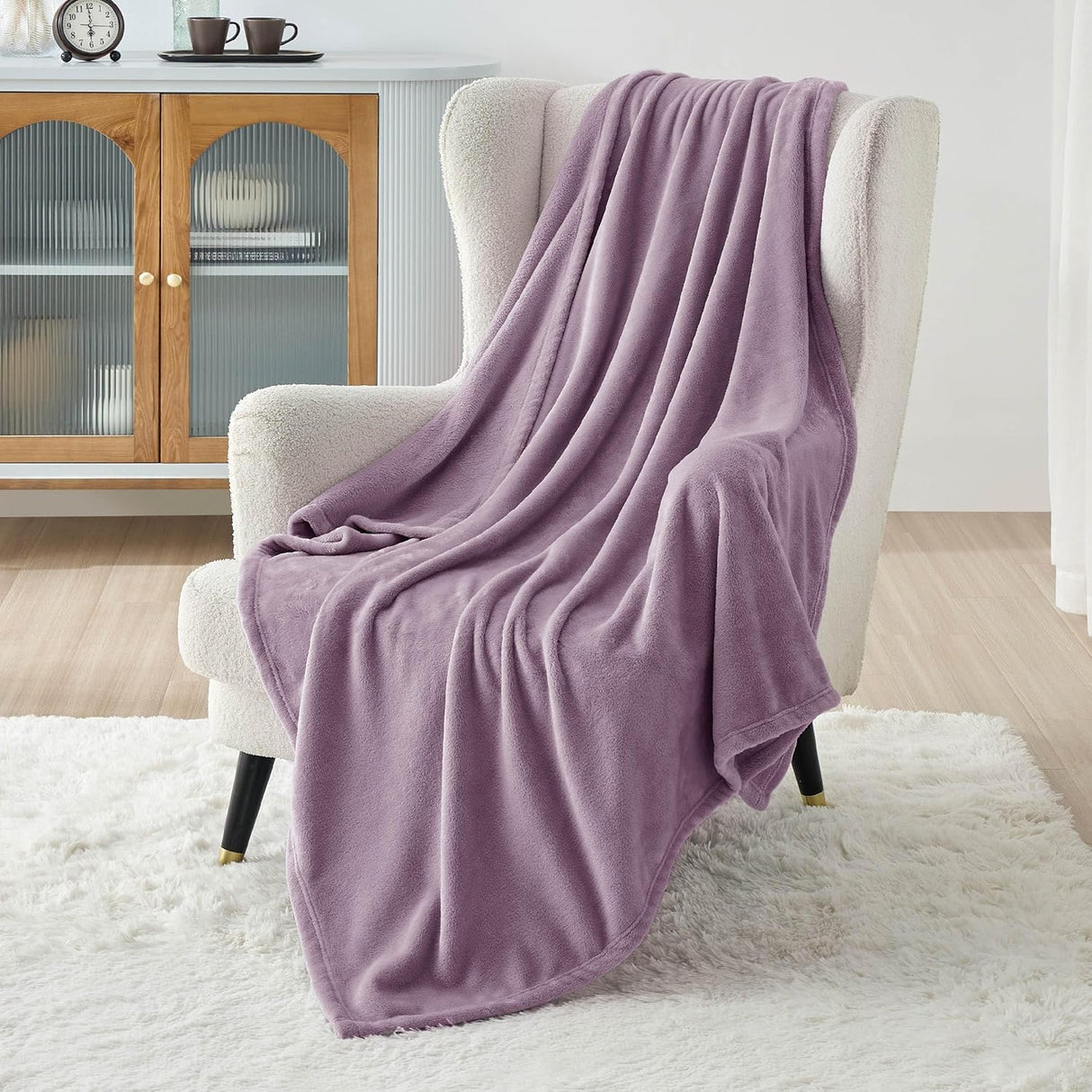 Manta de lana Bedsure, ligera, suave y acogedora, 50x60 pulgadas