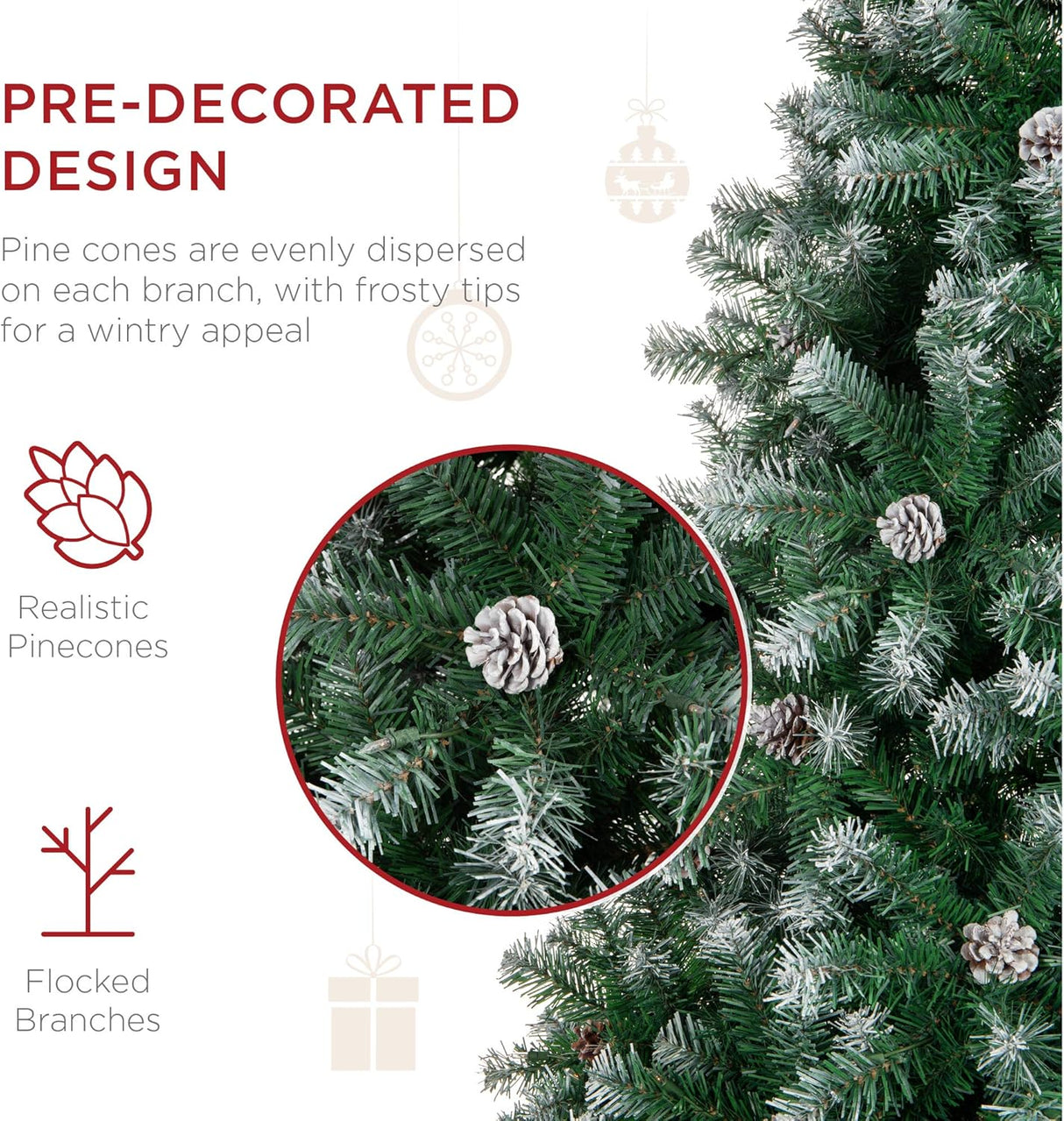 Árbol de Navidad 6ft Best Choice Products, 1000 puntas PVC