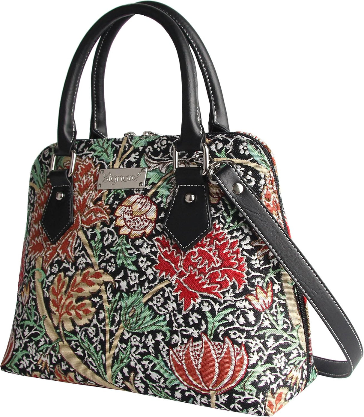 Bolsa de mano grande Signare con diseño floral