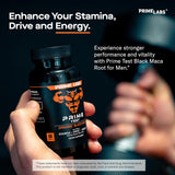 Prime Labs Cápsulas de Maca Negra Orgánica 1200mg, Energía y Vitalidad, 60u