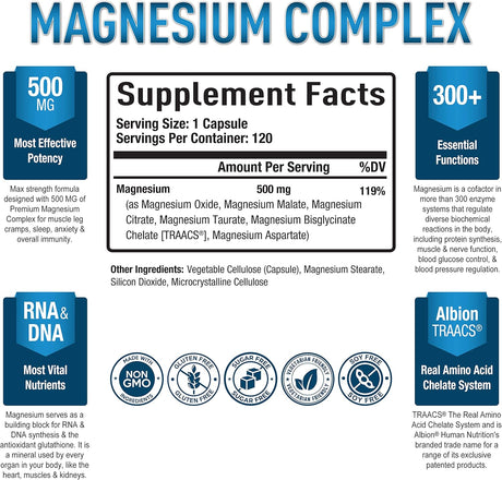 Suplementos Alimenticios Complejo de magnesio alta calidad