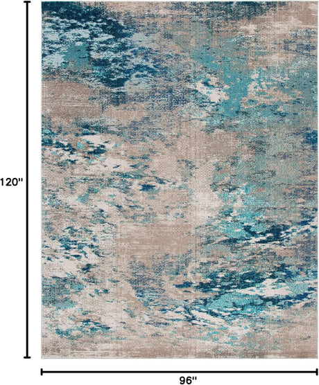 Alfombra Abstracta Moderna SAFAVIEH, No Desprende Pelusa, MAD440M
