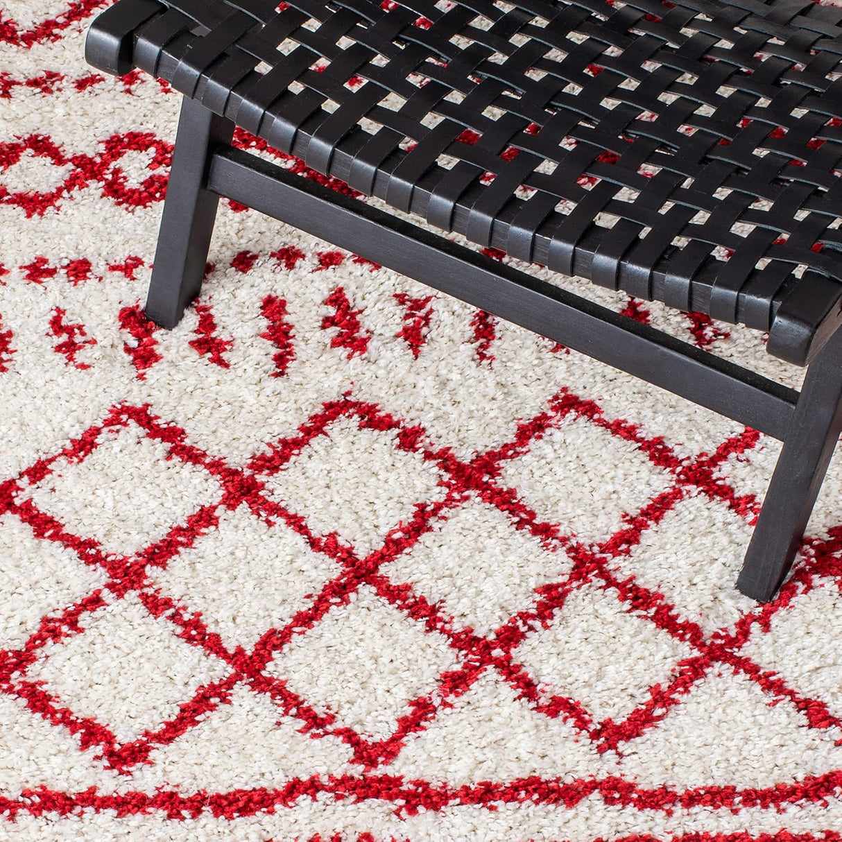 Alfombra Área Shag - Diseño Marroquí, No Deshecha, ASG741P