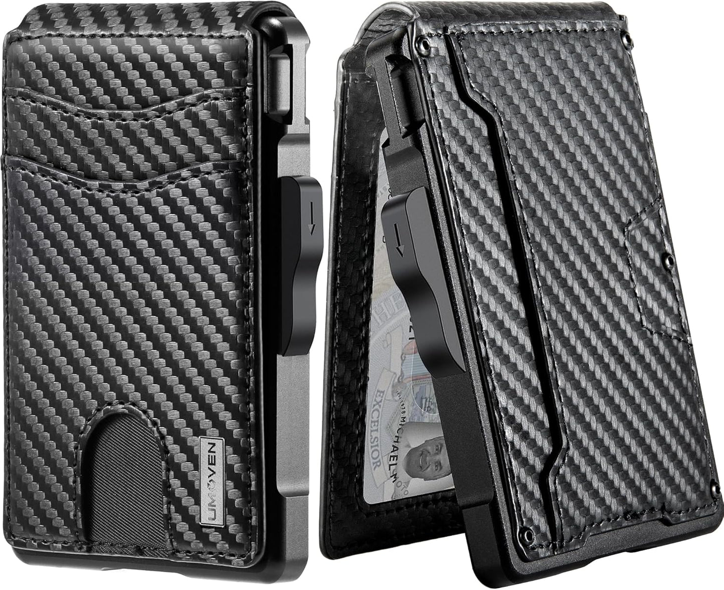 Billetera Umoven para Hombre - Bifolds, RFID, Clip de Dinero