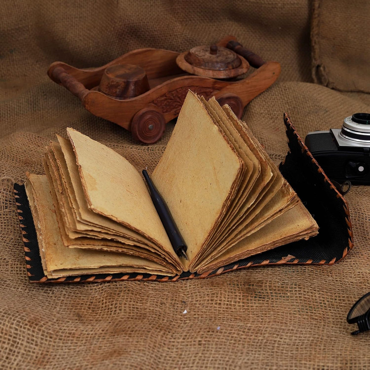 Libro de Hechizos Hocus Pocus, Diario de Piel para Escribir
