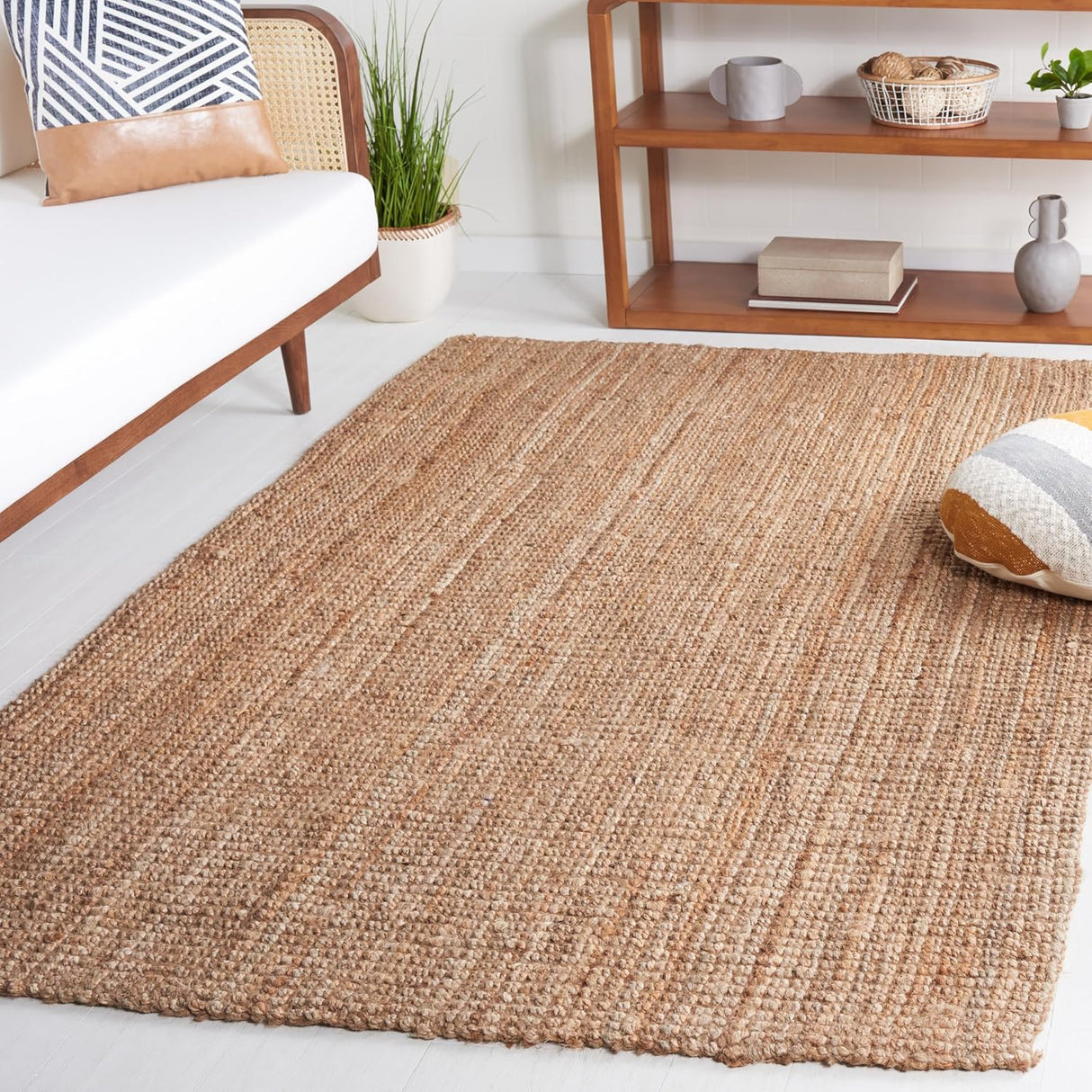 Alfombra de fibra natural, hecha a mano, ideal para áreas de alto tráfico, modelo NF747A