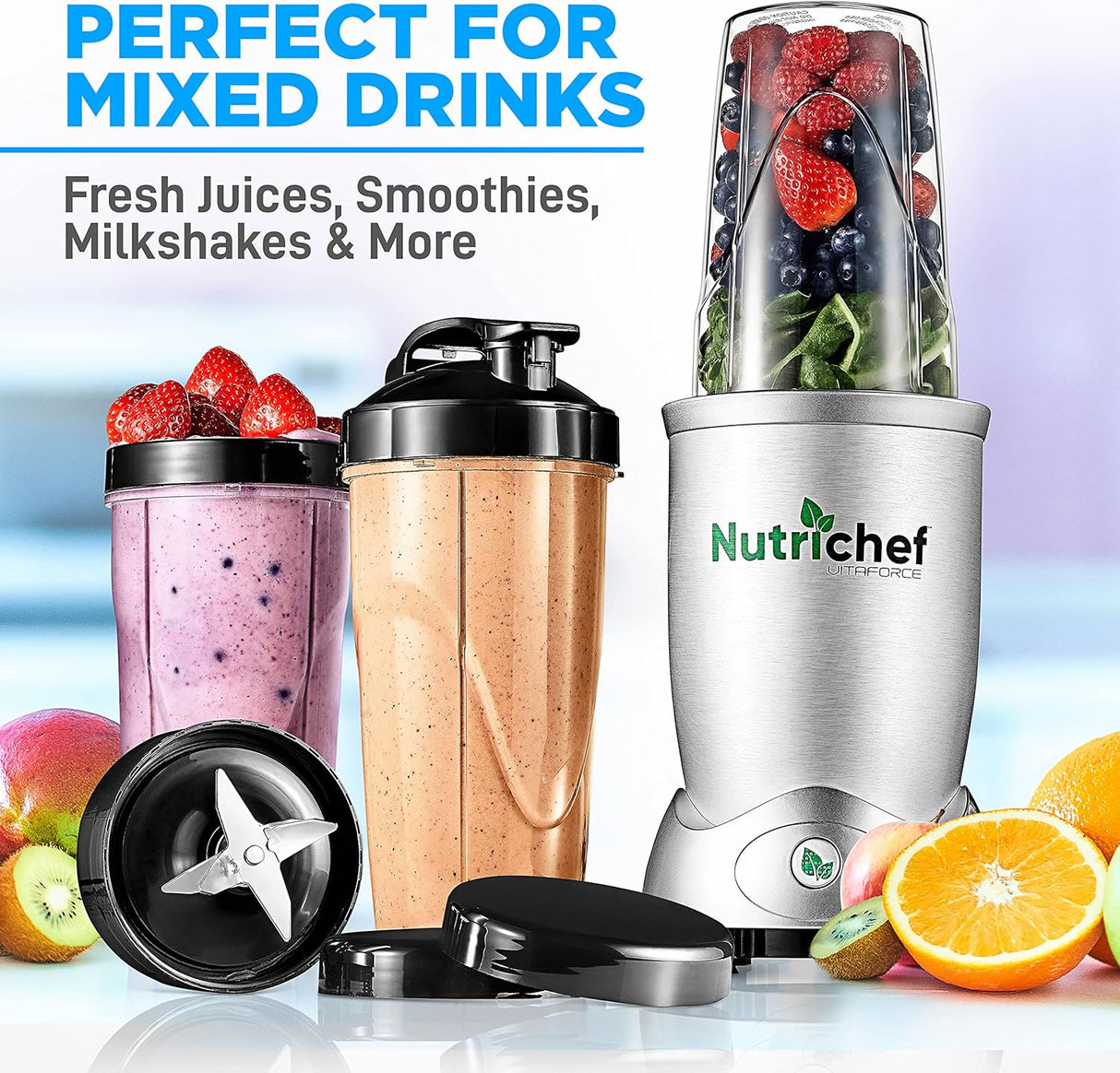 Licuadora eléctrica personal NutriChef NCBL12