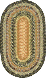 Alfombra de área trenzada, diseño geométrico, modelo BRD308A-710OV