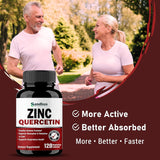 Suplemento Quercetina de zinc 120 cápsulas vegetarianas