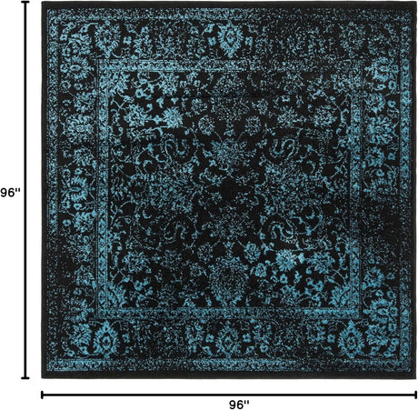 Alfombra Área Cuadrada, Diseño Oriental Desgastado, ADR109K