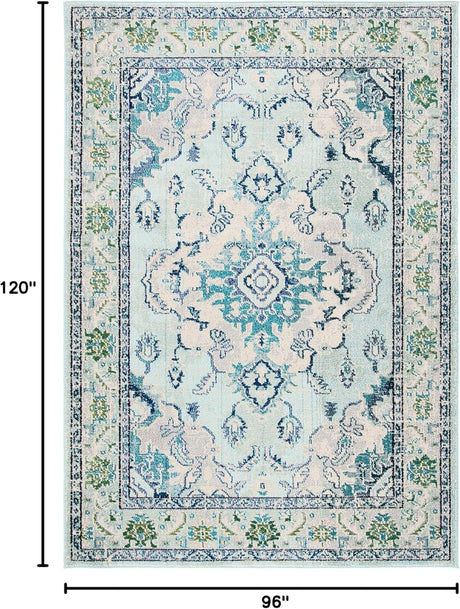 Alfombra Área Boho Chic Medallón - Diseño Distinguido, MNC243K