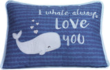 Lambs &amp; Ivy Oceania - Cojín decorativo para cojín de ballena azul