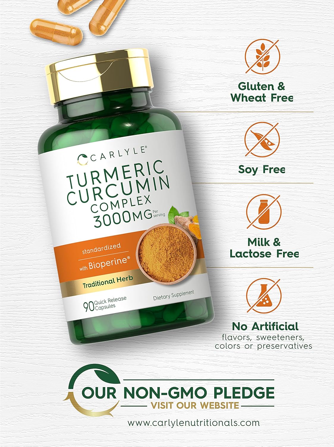 Curcumina de cúrcuma con bioperina apoyo articular
