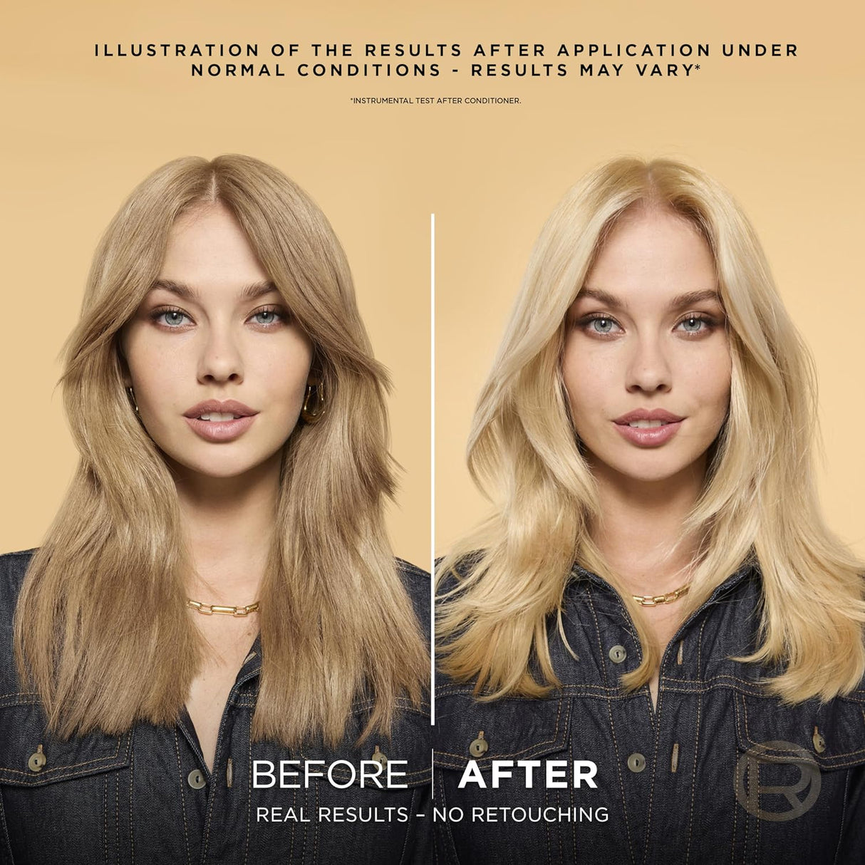 Coloración permanente para el cabello + brillo, 8 rubio medio