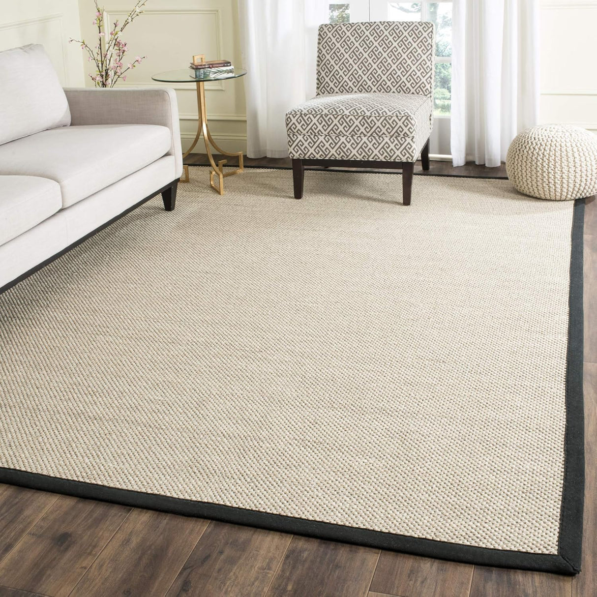 Alfombra de fibra natural, fácil cuidado, diseño de sisal, NF143E