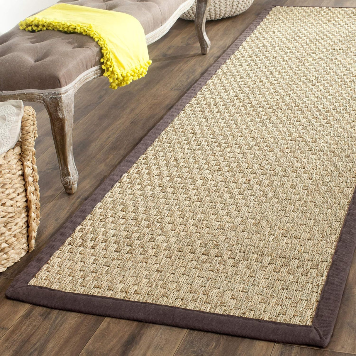 Alfombra Runner de Fibra Natural, SAFAVIEH, Diseño de Seagrass, NF114P
