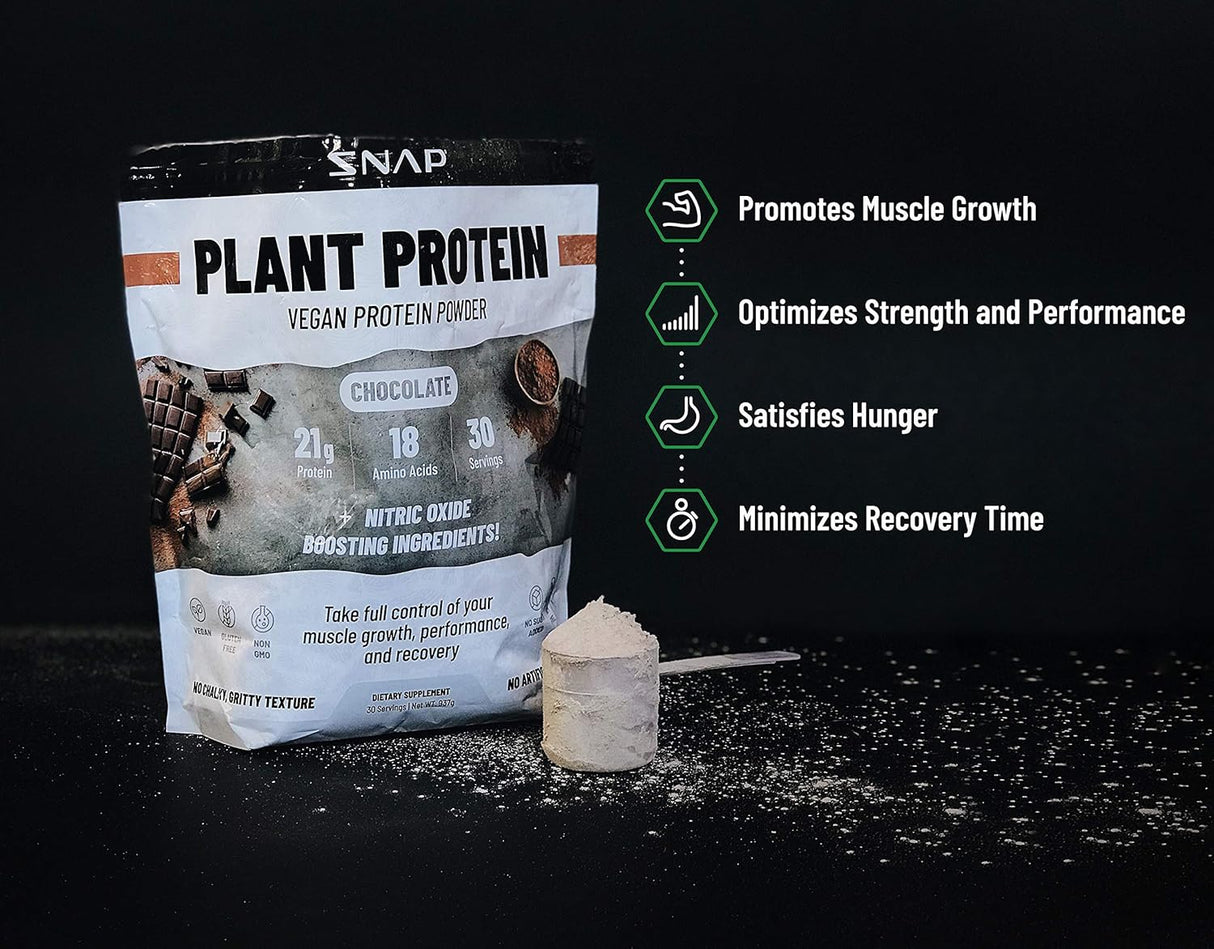 Proteína Vegana Snap Supplements, Orgánica, 30 Porciones