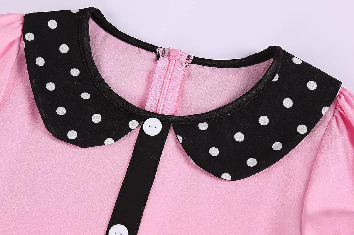 Disfraz Poodle para Niñas, Con Scarf de Lunares, Modelo 50s