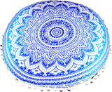 Cojín redondo grande para el suelo, funda otomana, almohada para meditación, cojín de suelo para adultos, puf otomano, fundas de tiro otomano, muebles de sala de manualidades, funda de 22 pulgadas