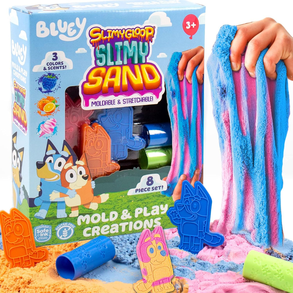 Horizon Group USA Bluey SLIMYGLOOP Arena de Juego 8 Piezas