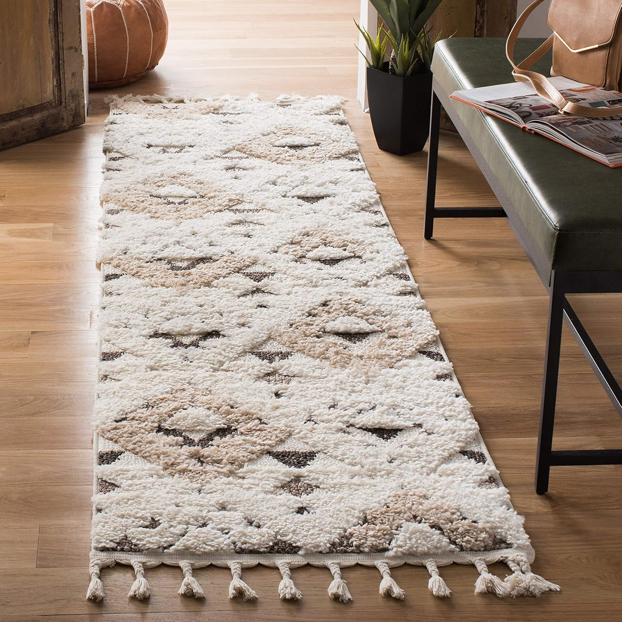 Alfombra Runner de Estilo Boho, 2 Pulgadas de Grosor, MTS688A