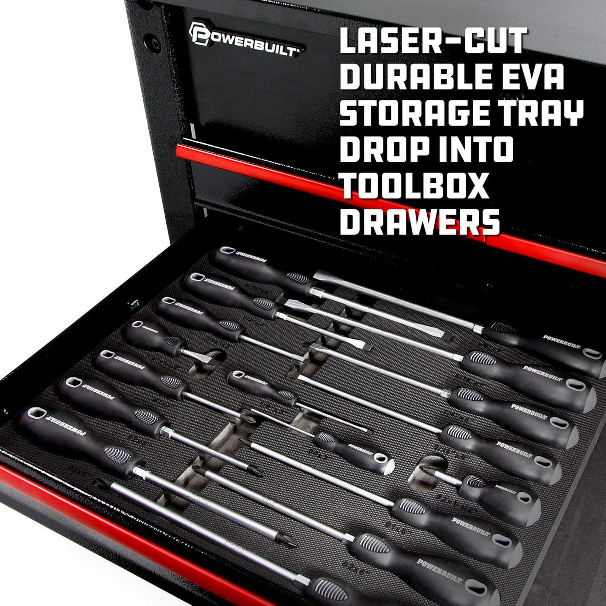 Kit de destornilladores Powerbuilt 17 piezas, mango doble inyección