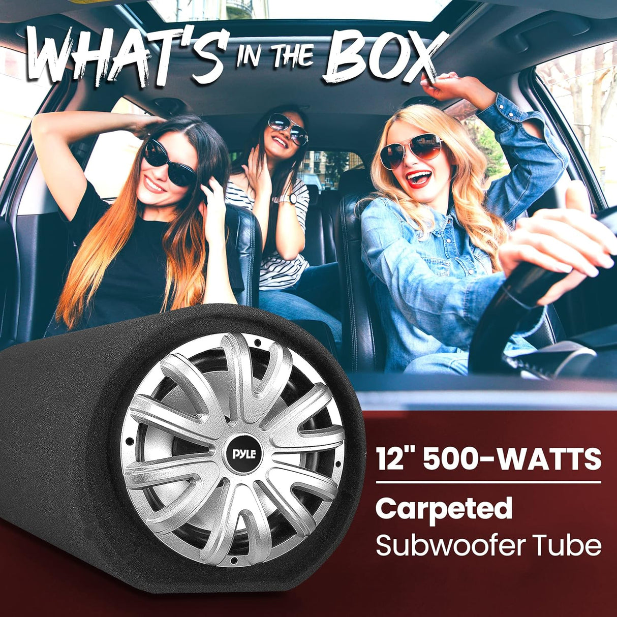 Parlante de tubo de subwoofer alfombrado PYLE PLTB121