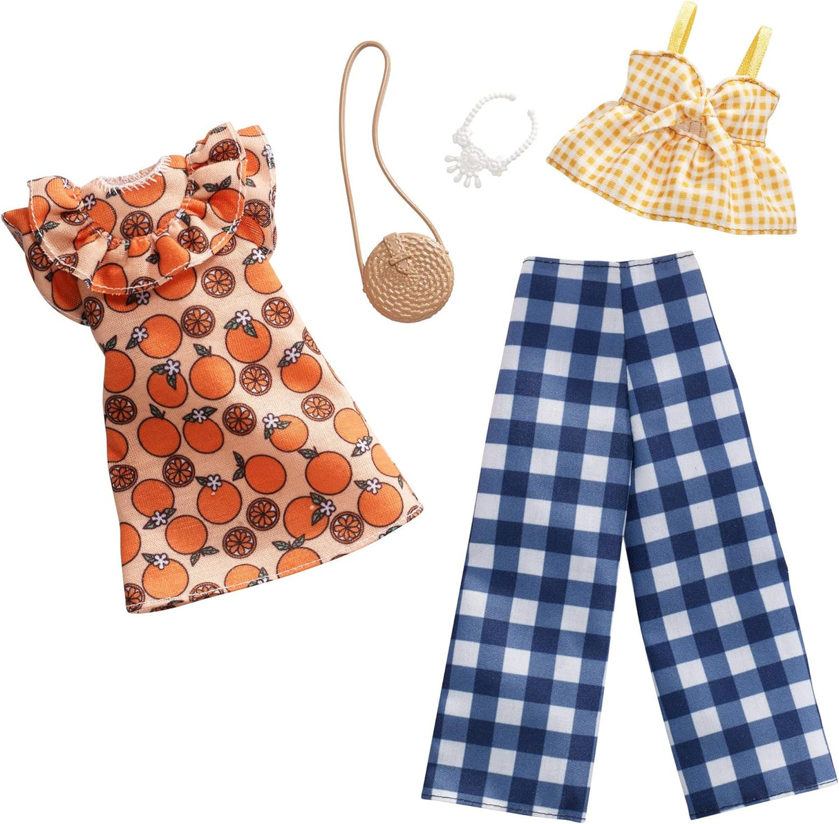 Ropa Barbie - 2 conjuntos con vestido, top y pantalones, regalo