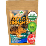 Polvo de Canela de Ceilán 1LB | Orgánico Certificado | Sin Gluten