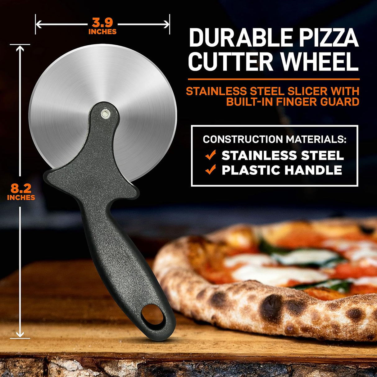 Rueda cortadora de pizza de acero NUTRICHEF NCPIZCUT9