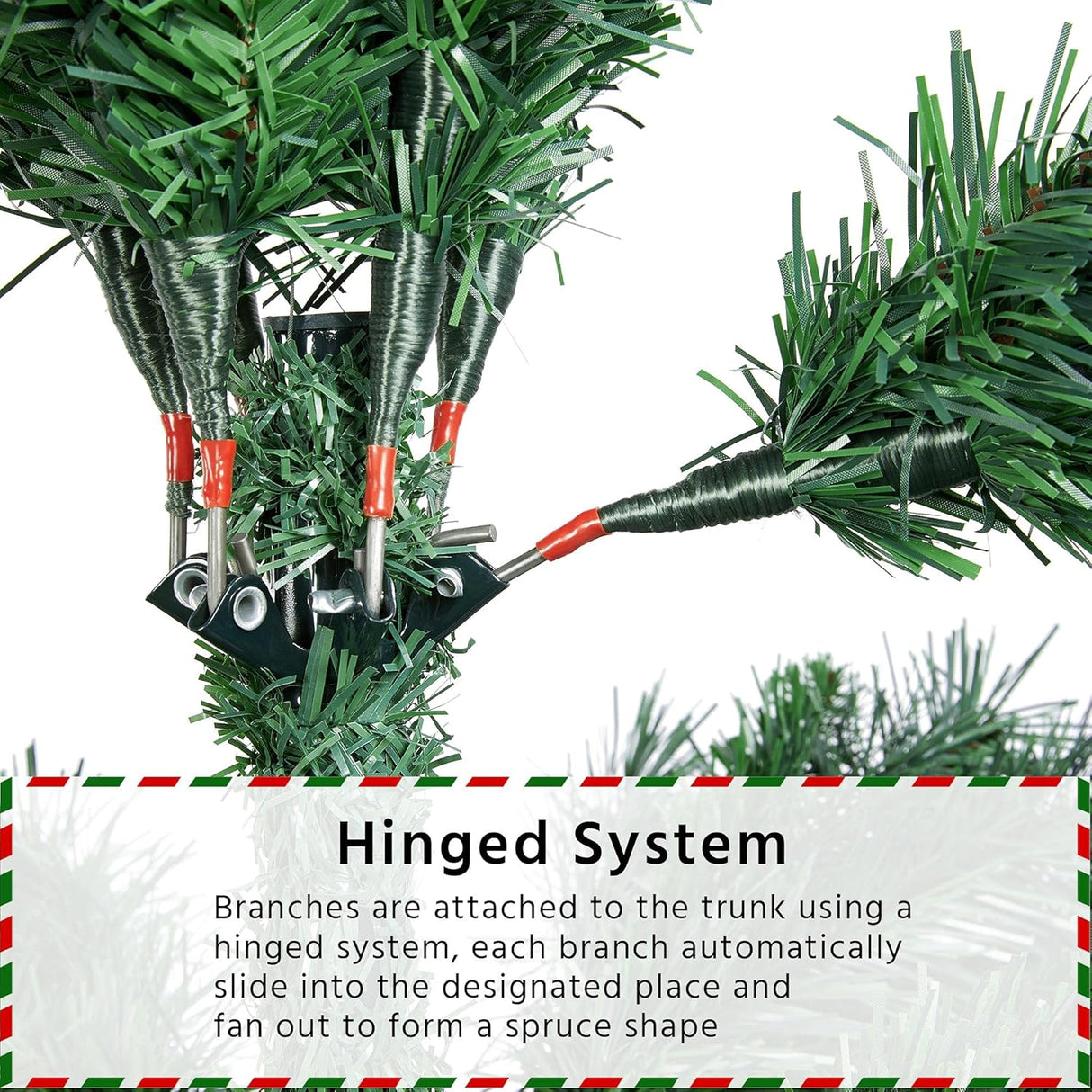 Árbol de Navidad Yaheetech 7.5ft Pino Premium 1346 Ramas