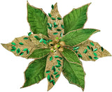 Flores Poinsettia Artificial Briful 12'' Set de 4 para Decorar