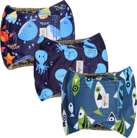 Grecle Pañales prémium para perros machos –Banda lavable
