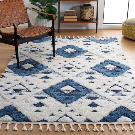 Alfombra Shag Marroquí con Flecos - Diseño Boho, MTS688M-3SQ
