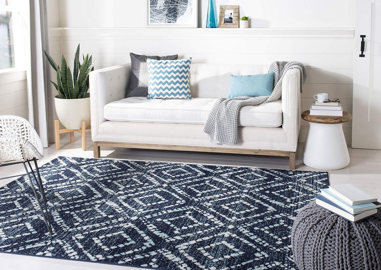 Alfombra Moderna Distressed, Diseño Diamante, Modelo ADR131N