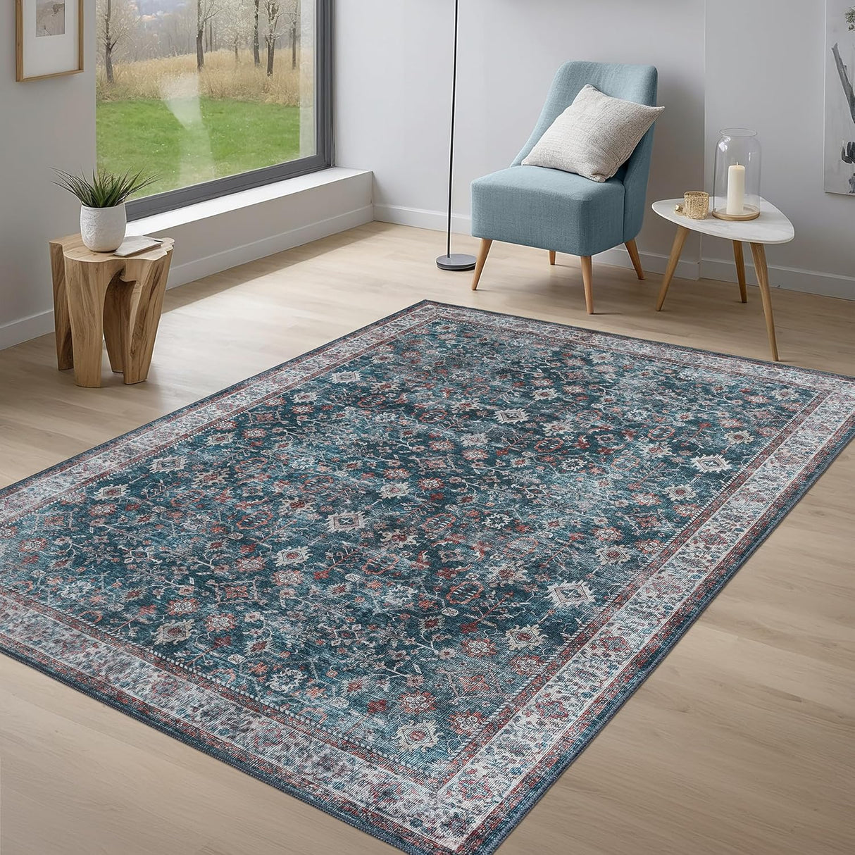 Alfombra Lavable 8x10 Adiva Antideslizante para Hogar