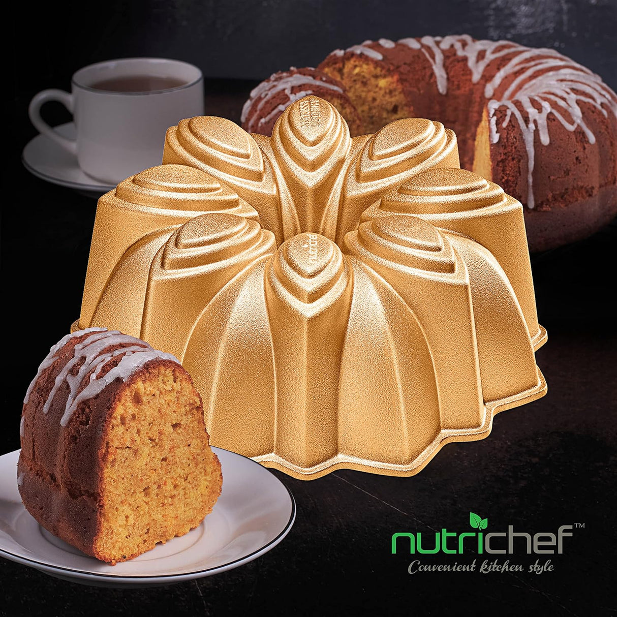 Molde de aluminio extra grueso y antiadherente NutriChef