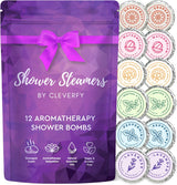 Aromaterapia de ducha, paquete de 12 bombas de ducha, morado