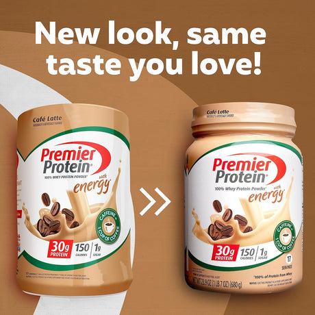 Proteína en polvo Premier, Café Latte, 30g proteína, 17 porciones