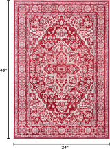 Alfombra Acento Medallón Distressed, Fácil Cuidado, BNT832Q